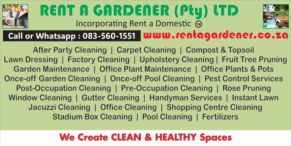 Client Testimonials by Rent A Gardener in Gauteng