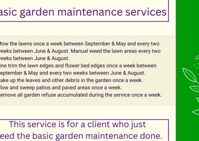Basic garden maintenance services