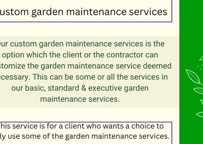 Custom garden maintenance services