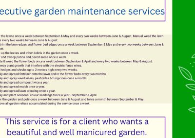 Executive garden maintenance services