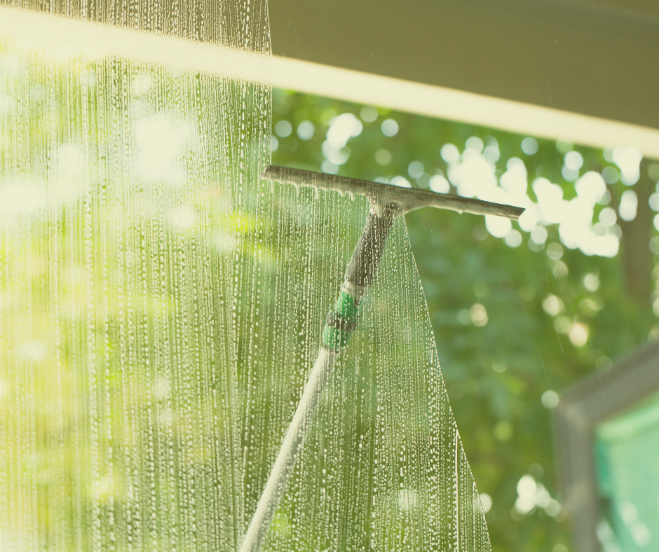Window cleaning services in action